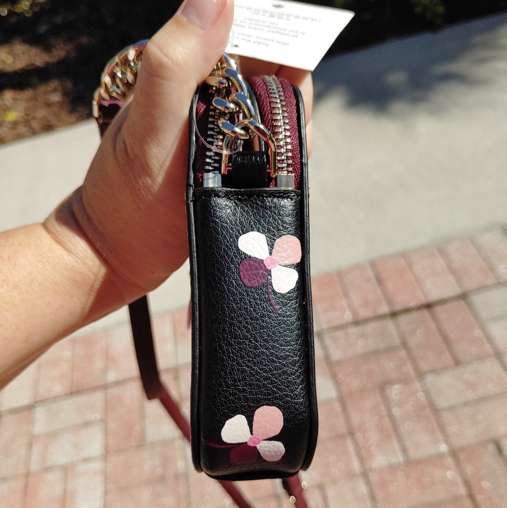 Kate Spade Floral Pup Double Zip Small Crossbody - Picture 8 of 12